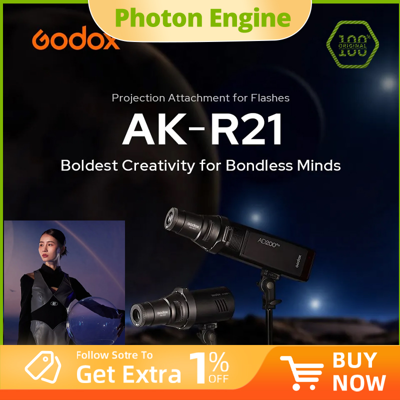 Fresnel Lens Attachment - Godox AK-R21 Projection Attachment Lens Round