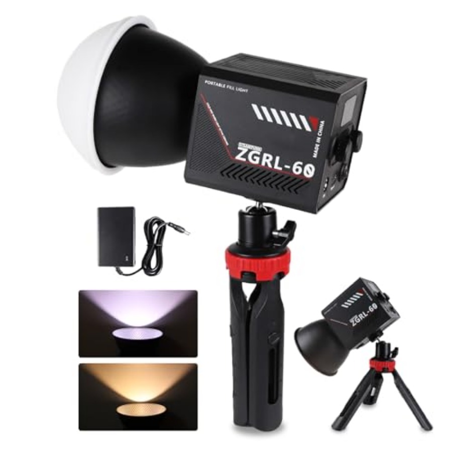 Photography Lighting Studio - 60W COB LED Video Light Handheld