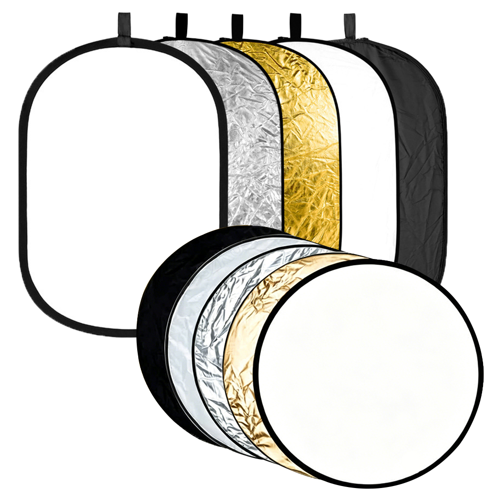 Photography Lighting Outdoor - 60/80/110CM 5-in-1 Collapsible Light Reflector Oval