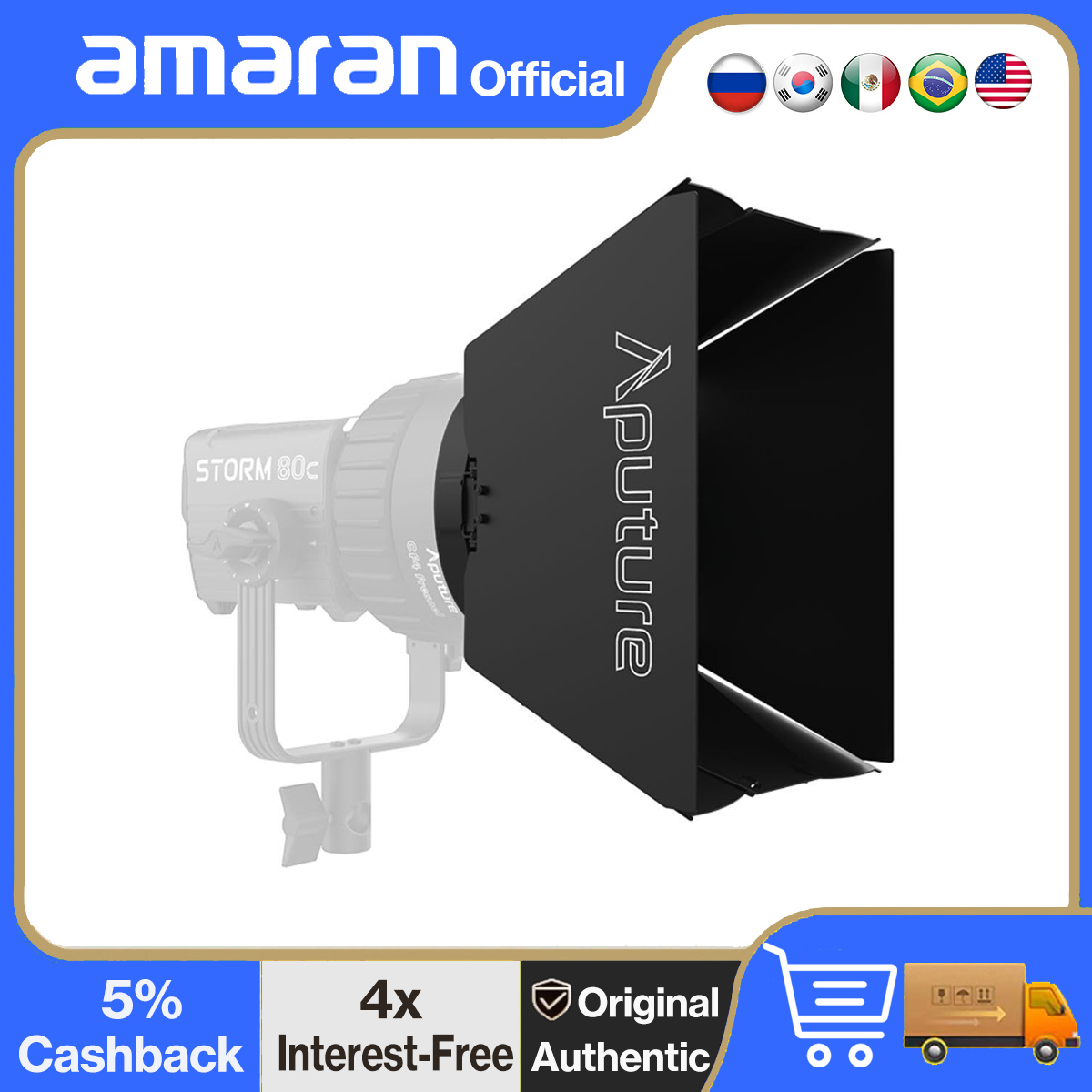 Fresnel Lens Attachment - Aputure CF4 Barn Doors for CF4