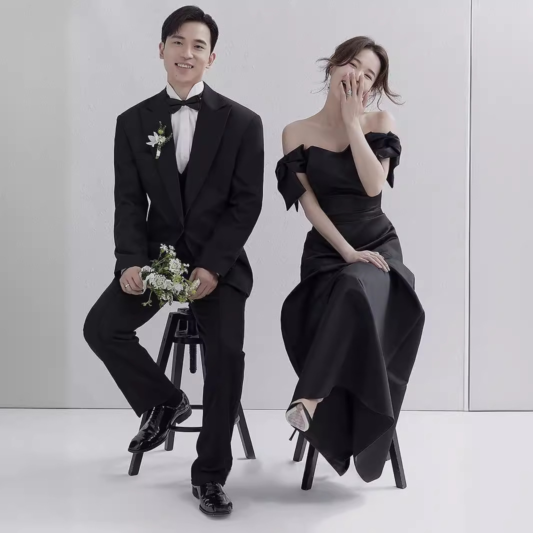 Black Satin Hebe Style Wedding - Photography Lighting Style review and price