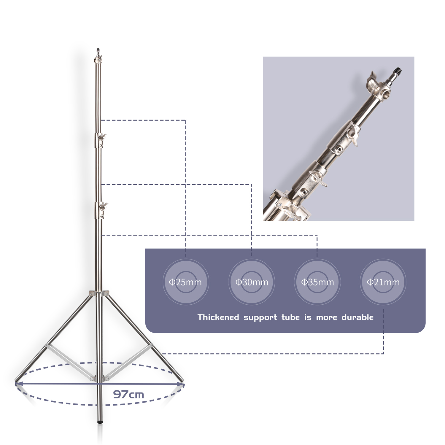 SH 2.8M Stainless Steel Light  - Boom Arm Stand review and price