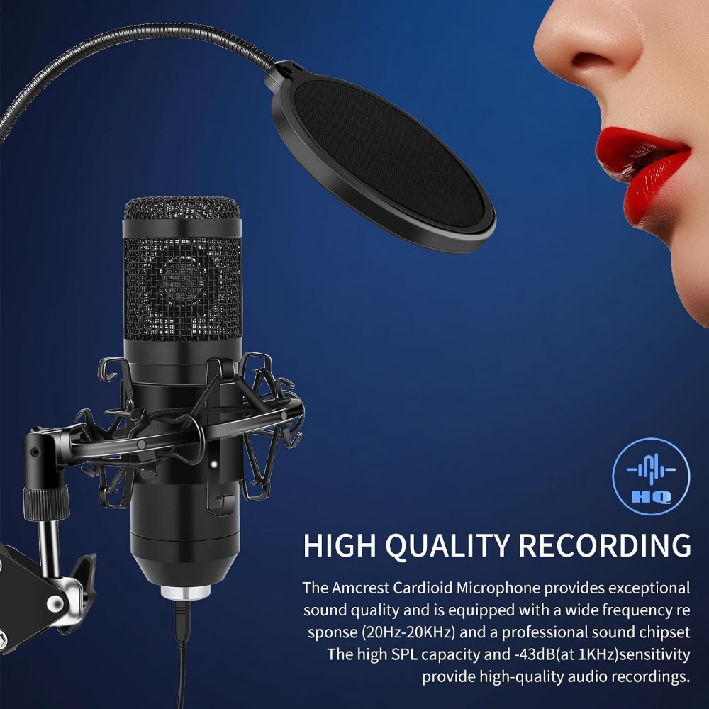 Condenser Microphone Kit with  - Boom Arm Stand review and price