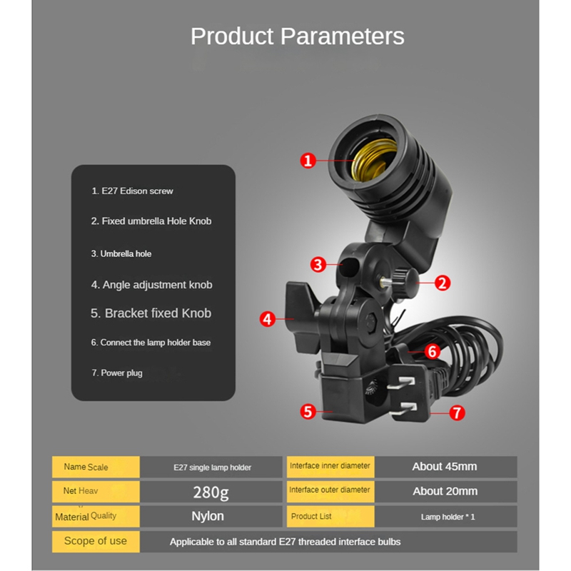 Light Lamp Photo Studio E27 AC - Stand Lighting Photography review and price