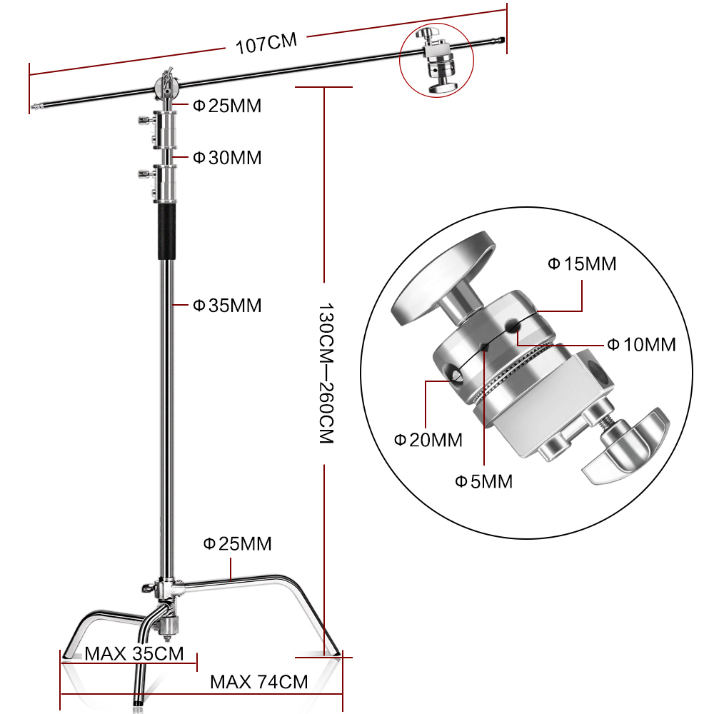 C-Stand Photography Stand Stai - Boom Arm Stand review and price