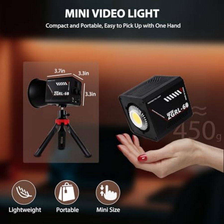 60W COB LED Video Light Handhe - Photography Lighting Studio review and price