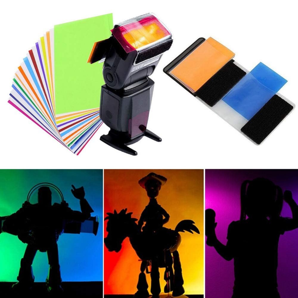 12 Colors Camera Flash Gels Li - Photography Lighting For Products review and price
