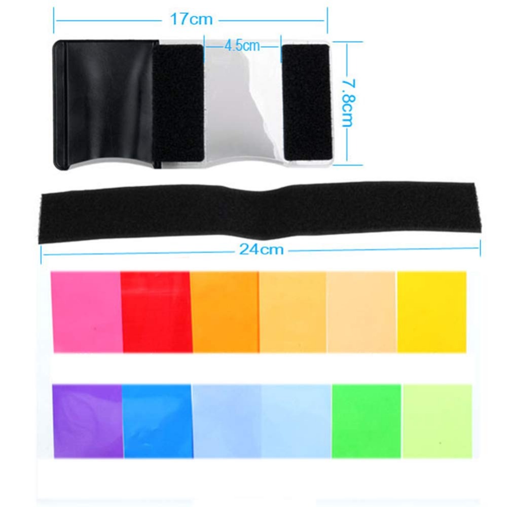 12 Colors Camera Flash Gels Li - Photography Lighting For Products review and price