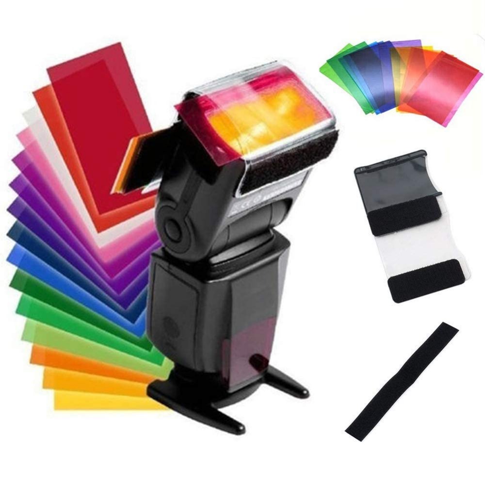 12 Colors Camera Flash Gels Li - Photography Lighting For Products review and price