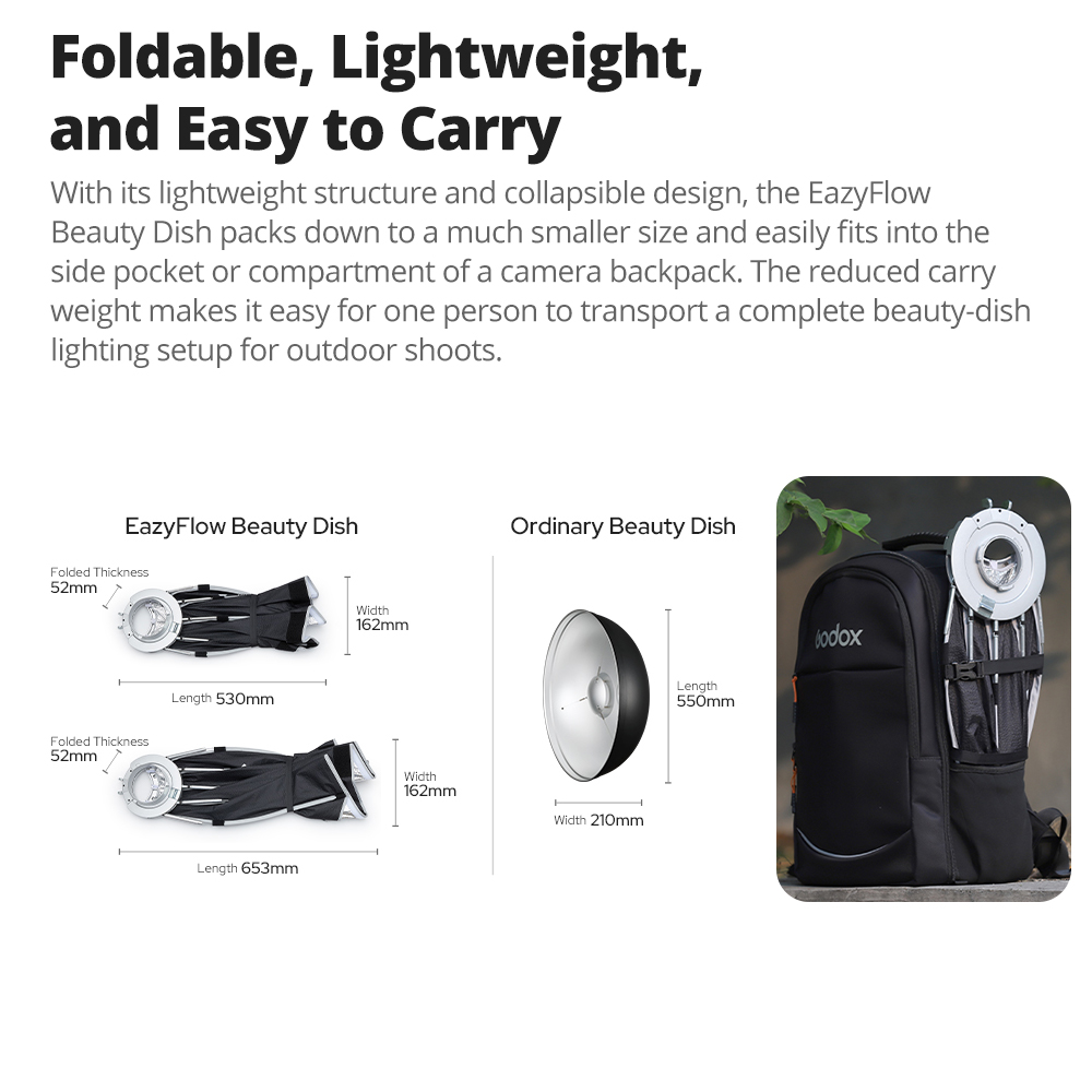New Godox EazyFlow Beauty Dish - Photography Lighting For Products review and price