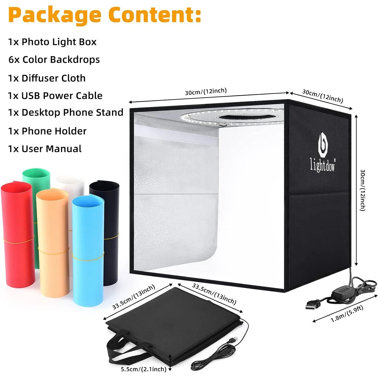 Lightdow Dimmable Photo Box LE - Photography Lighting Setup review and price