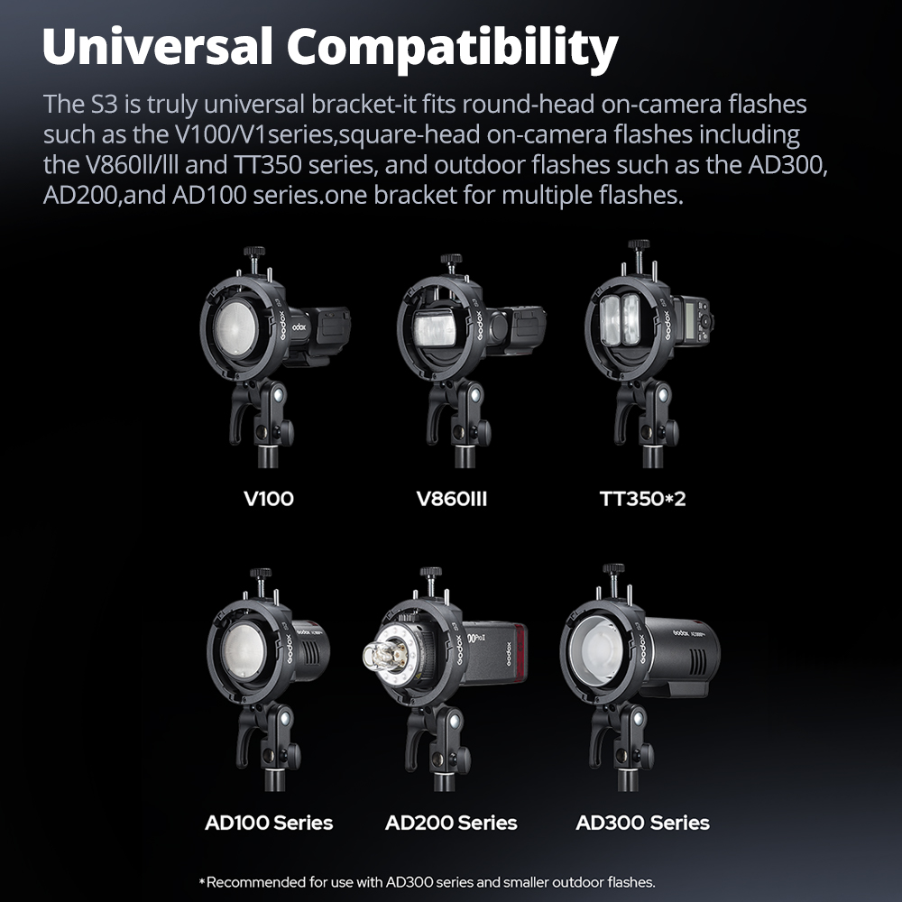 GODOX S3 Flash Bracket Speedli - Godox Speedlite Flash review and price